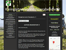 Tablet Screenshot of kgv-feierabend-hannover.de